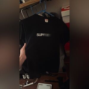 supreme motion logo tee black